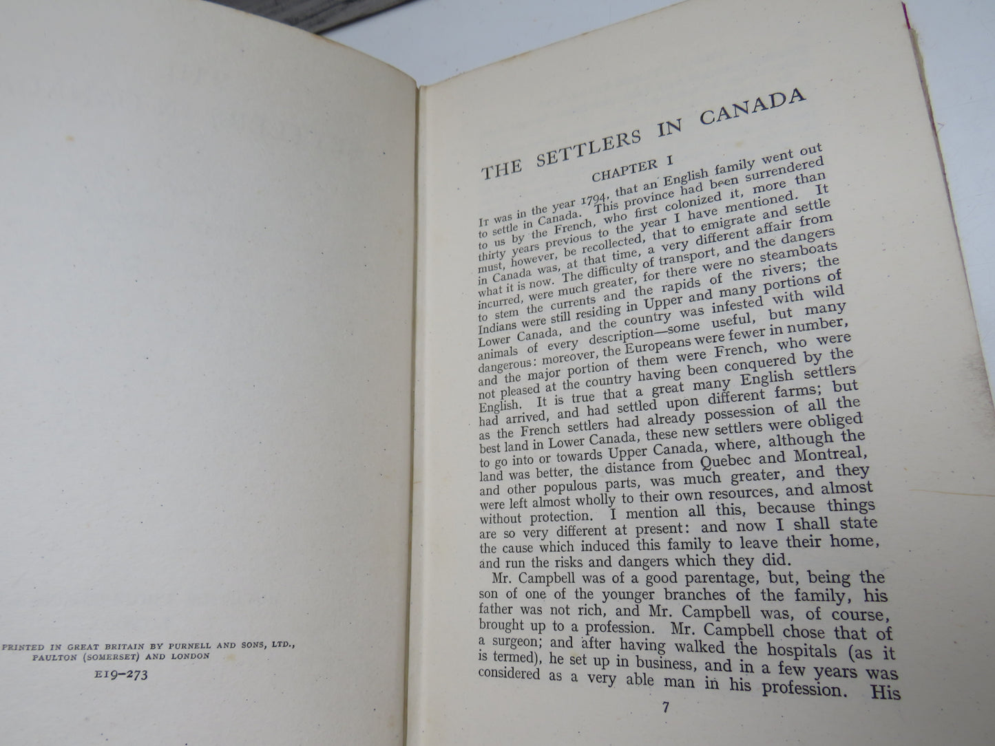 The Settlers In Canada By Captain Marryat
