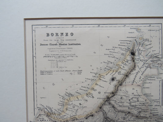 Borneo Reduced From The Large Map Constructed For The Borneo Church Mission Institution By Augustus Petermann