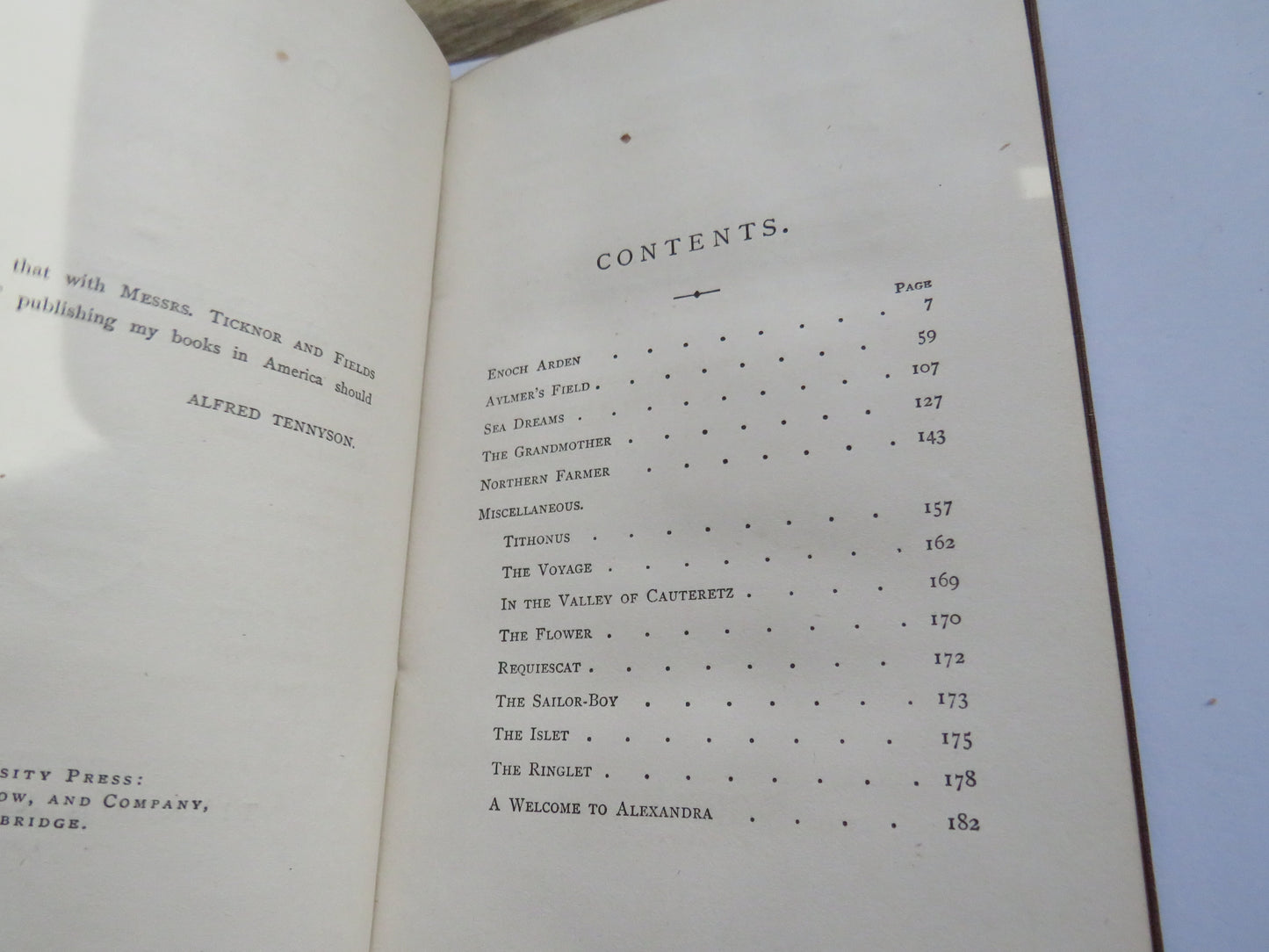Enoch Arden Etc By Alfred Tennyson 1864