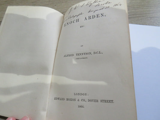 Enoch Arden Etc By Alfred Tennyson 1864, Antique Book for Sale