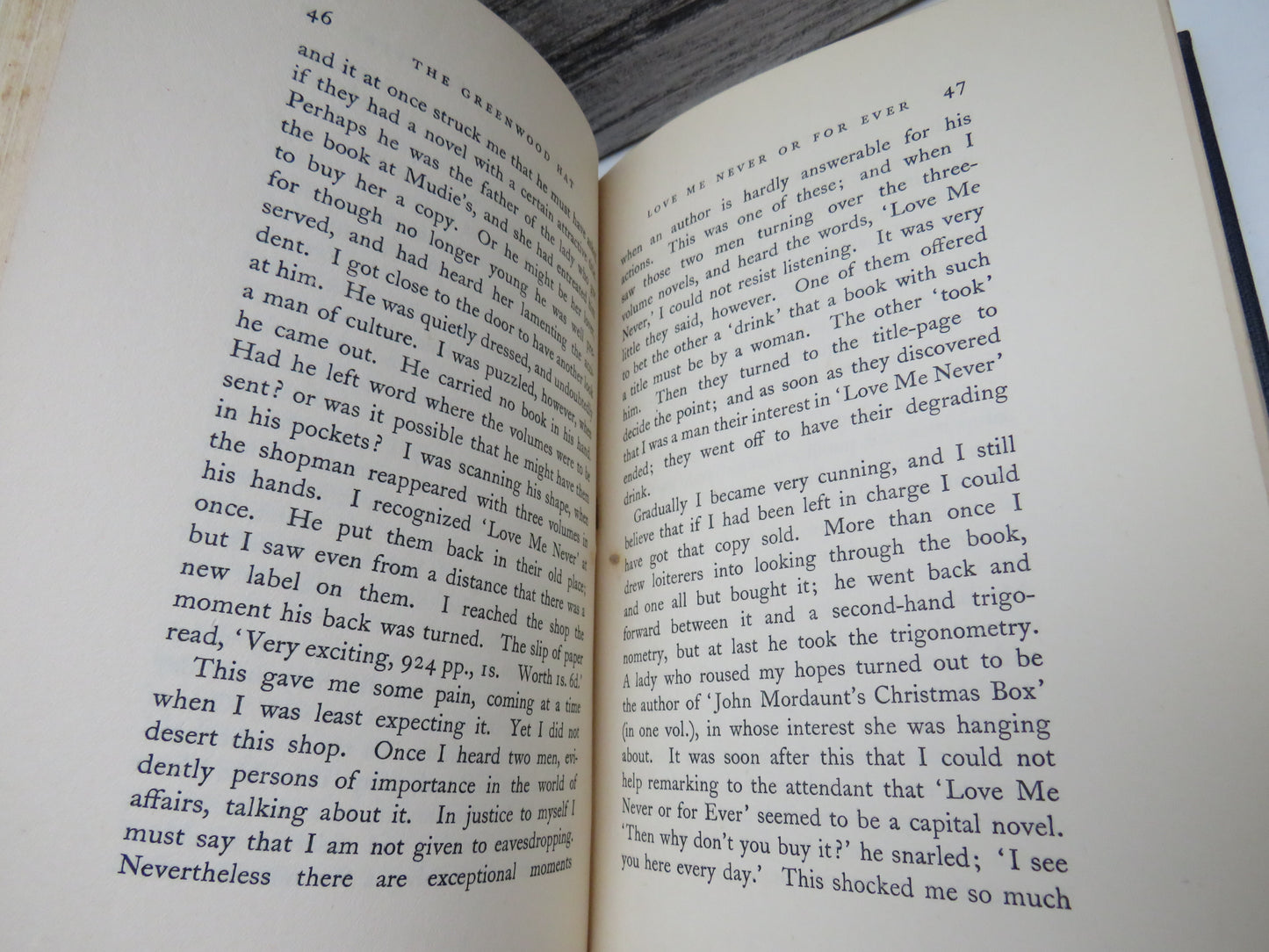 The Greenwood Hat Being a Memoir of James Anon 1885-1887 By J. M. Barrie 1937