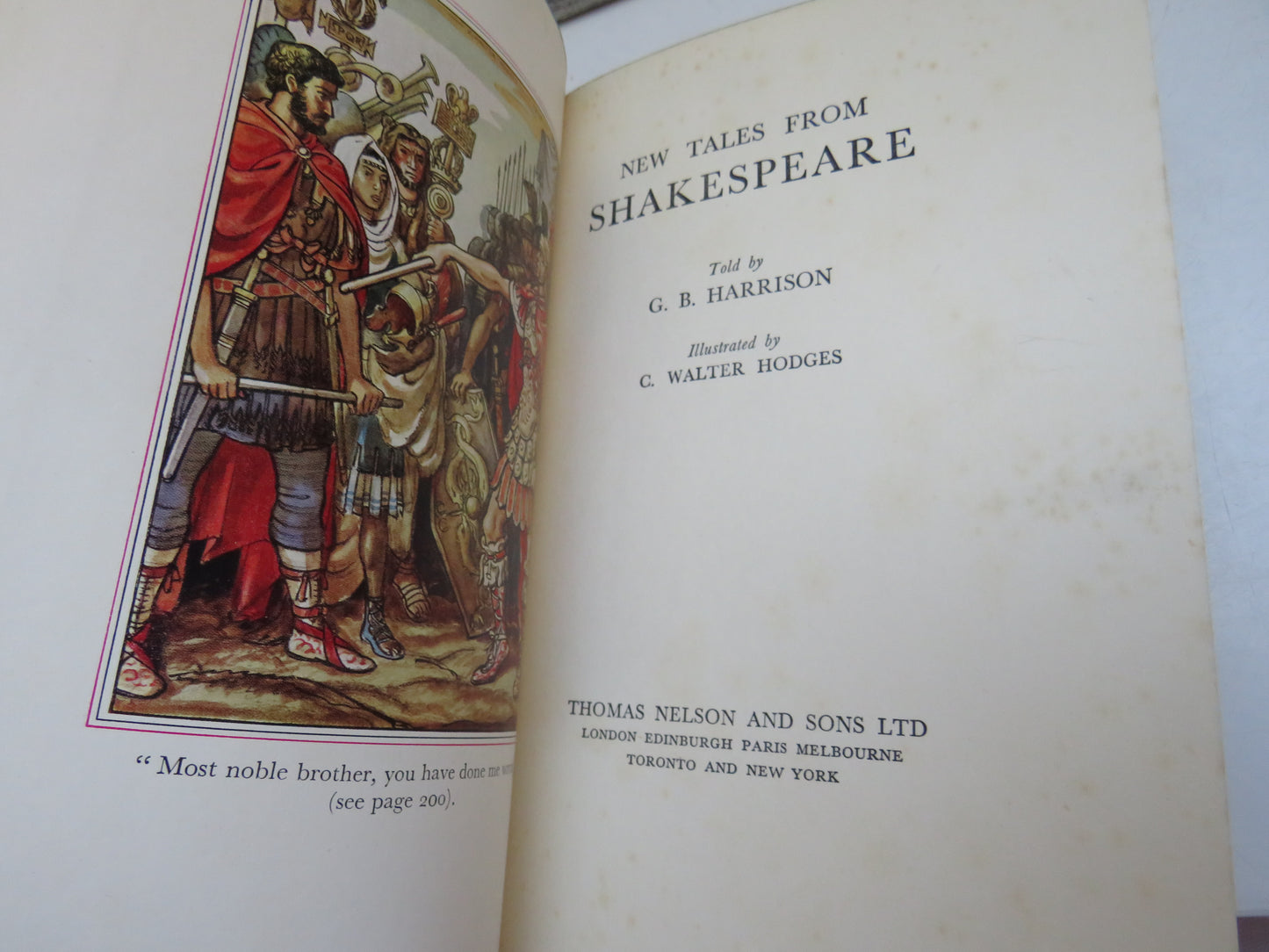 New Tales From Shakespeare by G. B. Harrison (Children's Plays Book, 1938)