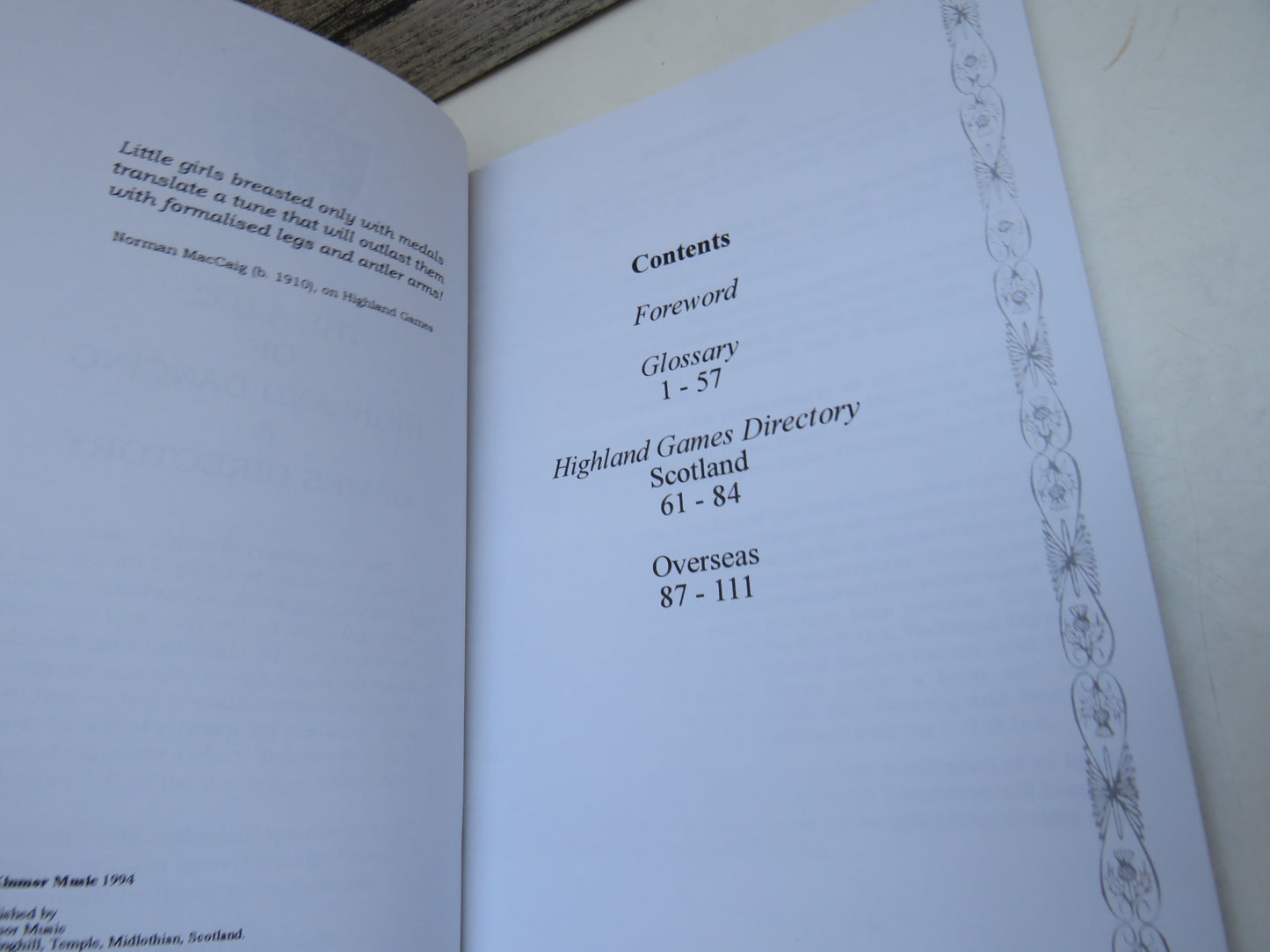 The A.B.C. of Highland Dancing & Games Directory (Scottish Dance Reference Book, 1994)