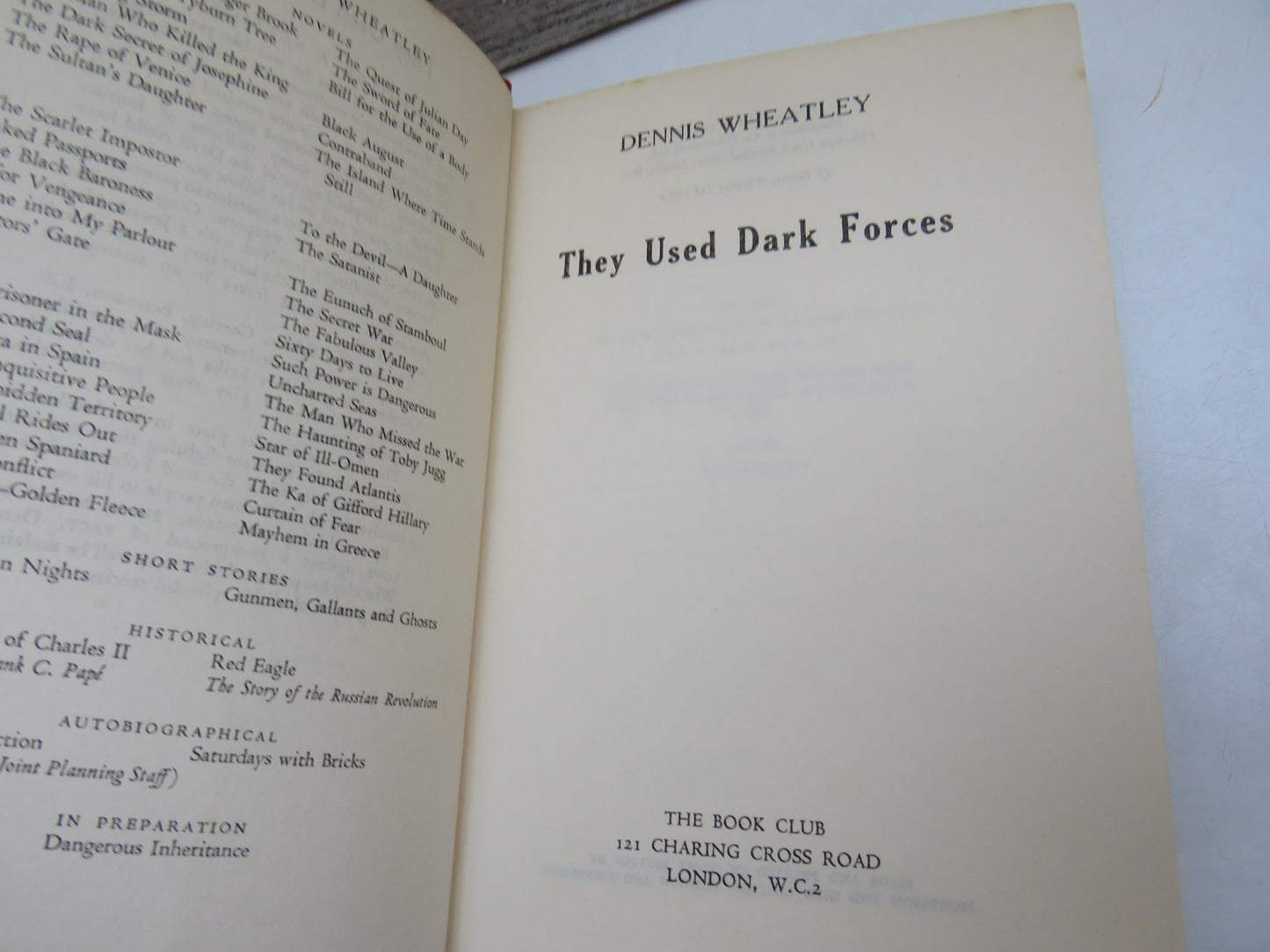 They Used Dark Forces by Dennis Wheatley (Thriller Book, 1964)