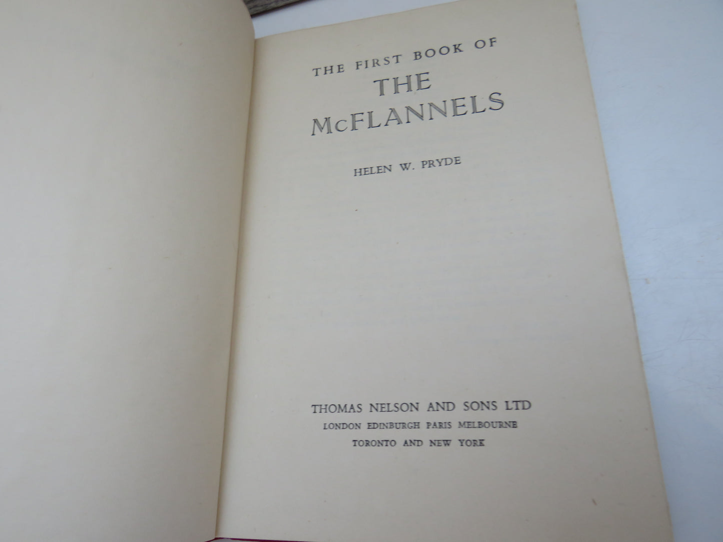 The First Book of The McFlannels by Helen W. Pryde (Scottish Fiction Book, 1948)