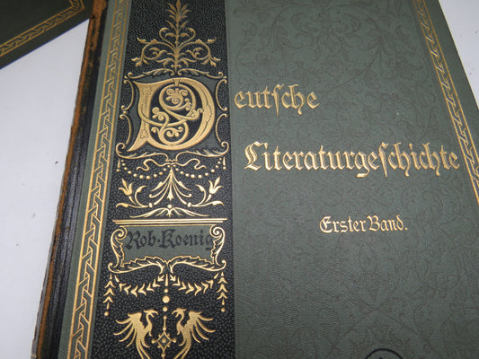 Deutsche Literaturegeschichte Von Robert Koenig 1910 Antique German Books