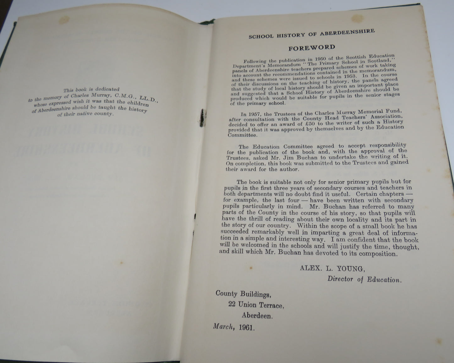 A School History of Aberdeenshire By Jim Buchan 1961