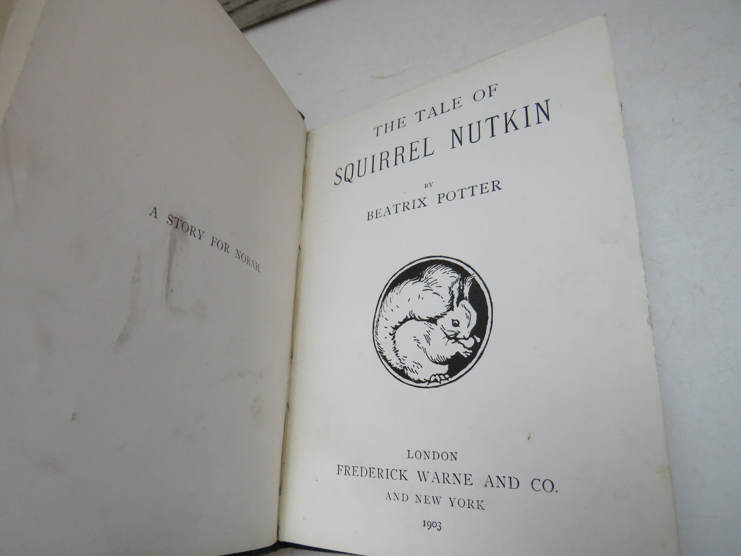 The Tale of Squirrel Nutkin by Beatrix Potter, 1903, First Edition, Antique Children's Book