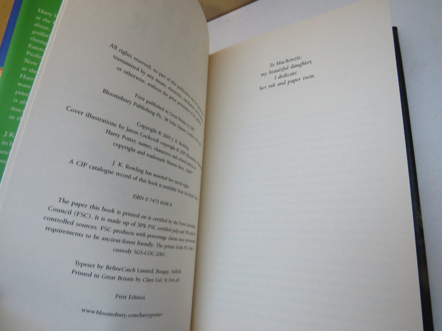 Harry Potter and The Half-Blood Prince By J.K. Rowling 2005