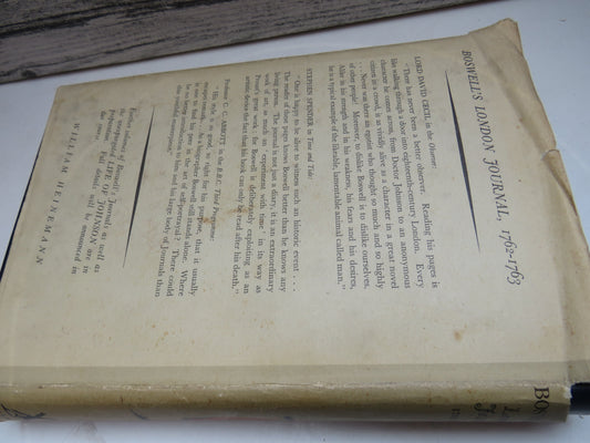 Boswell's London Journal 1762-1763 --- 1951
