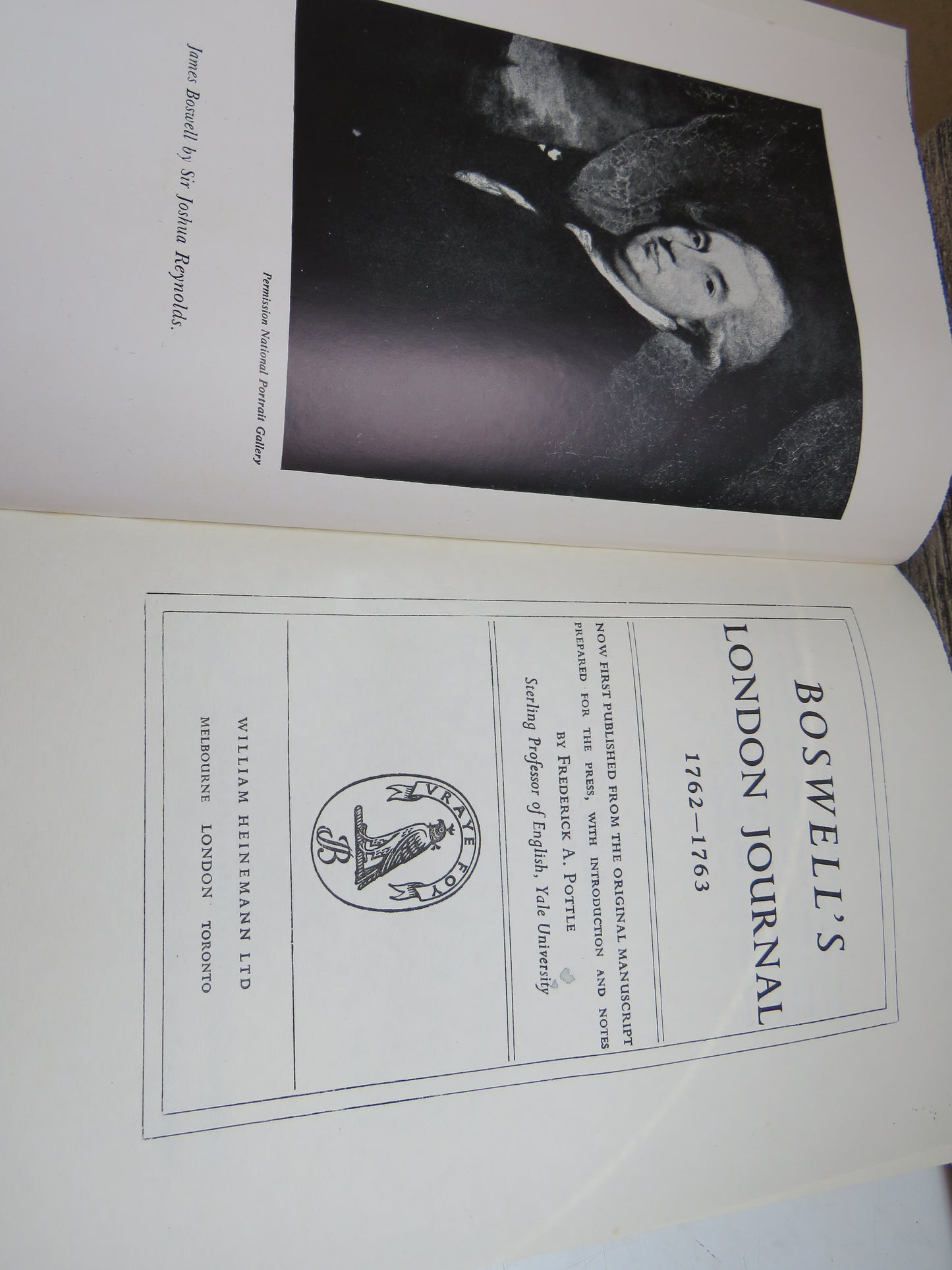 Boswell's London Journal 1762-1763 --- 1951