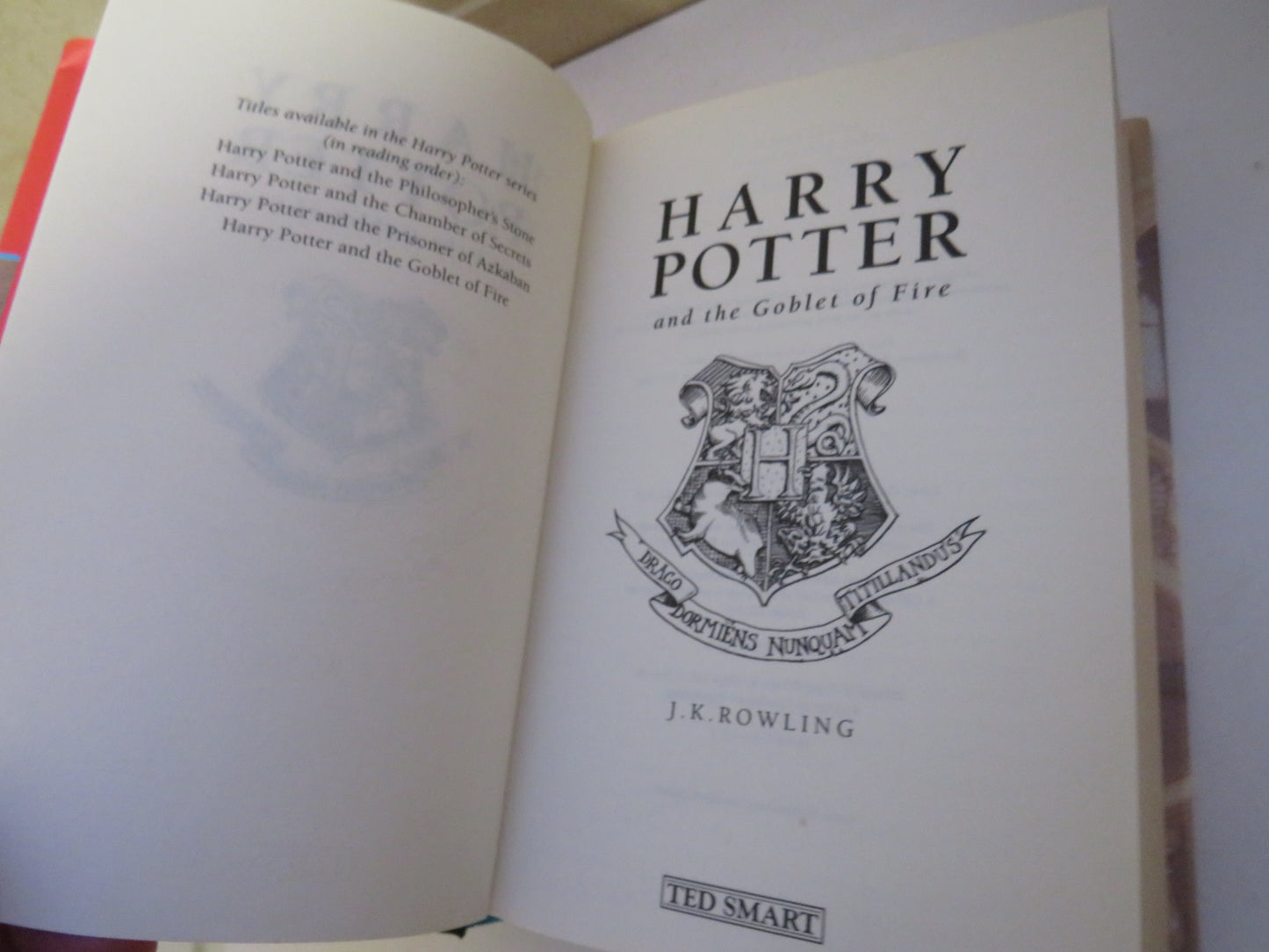 Harry Potter and The Goblet of Fire By J.K. Rowling 2000