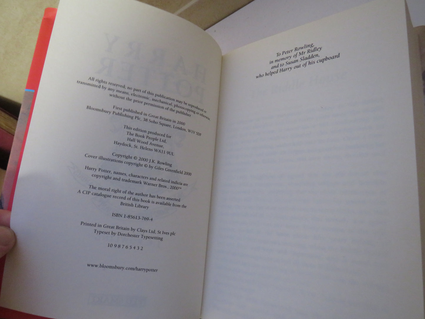 Harry Potter and The Goblet of Fire By J.K. Rowling 2000