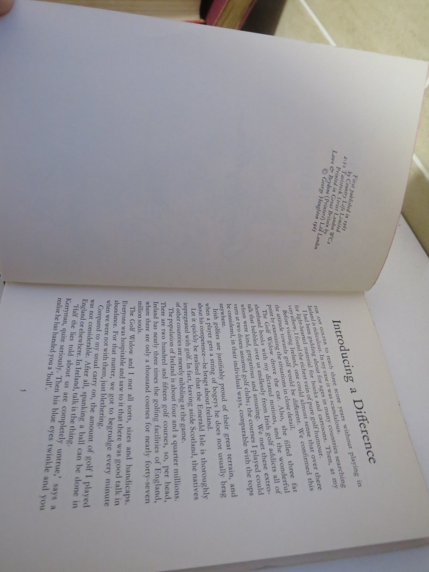 Golf Addict Among The Irish Written and Illustrated By George Houghton 1965