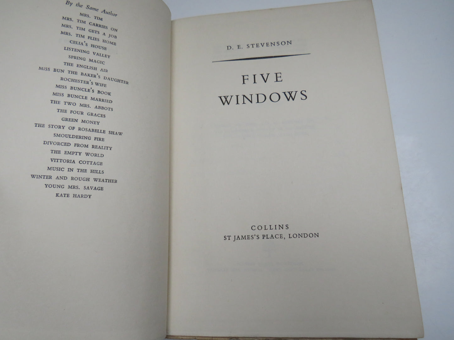 Five Windows By D.E. Stevenson 1953