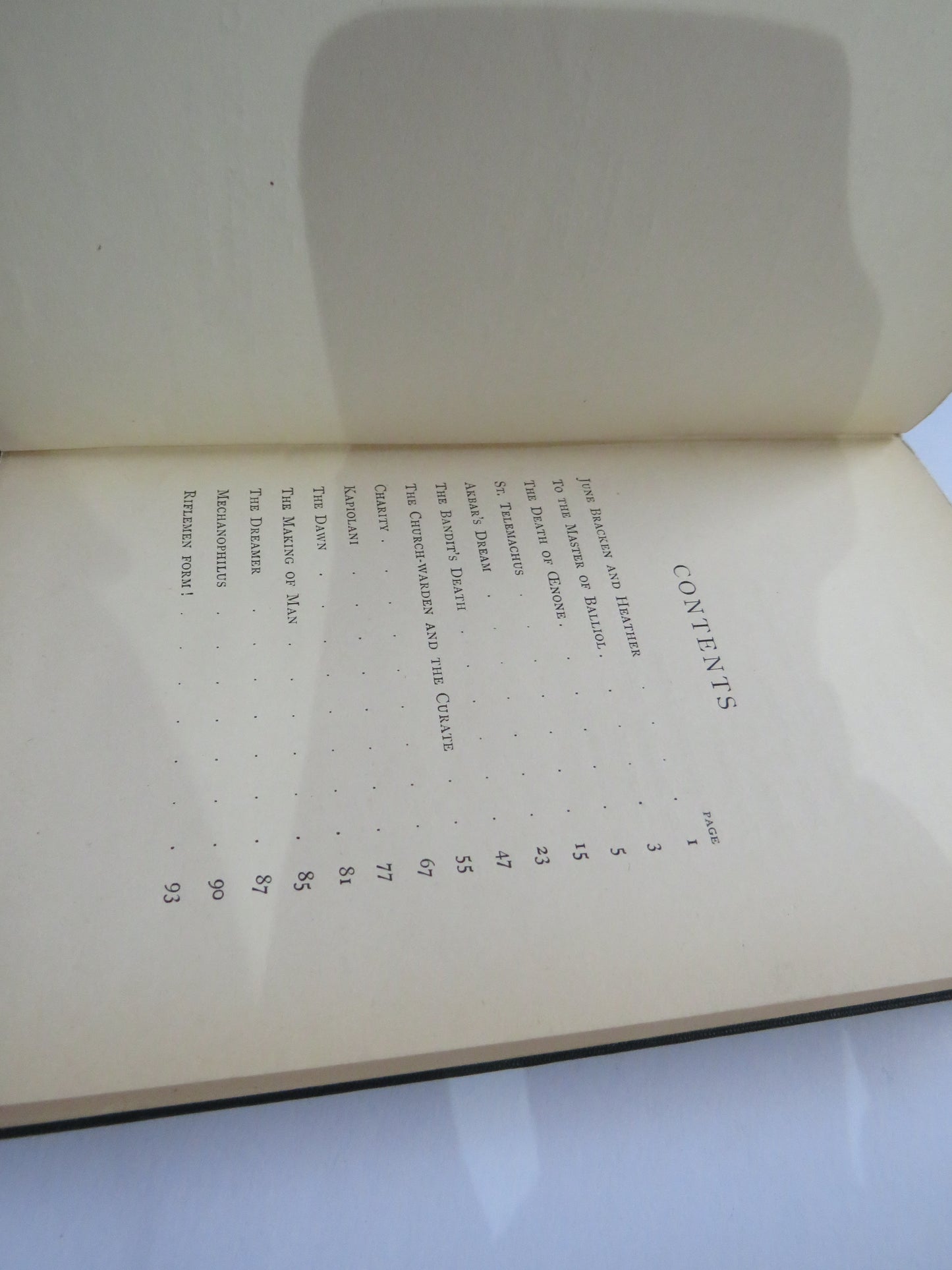 The Death of Cenone, Akbar's Dream, and Other Poems By Alfred Lord Tennyson 1892, Antique Book