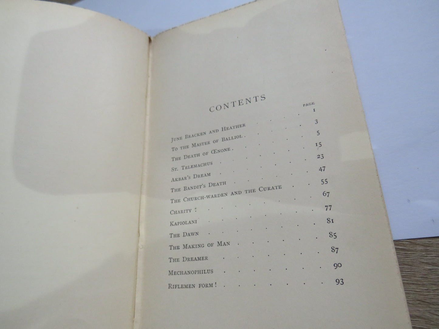 The Death of Cenone, Akbar's Dream, and Other Poems By Alfred Lord Tennyson 1892, Vintage Book