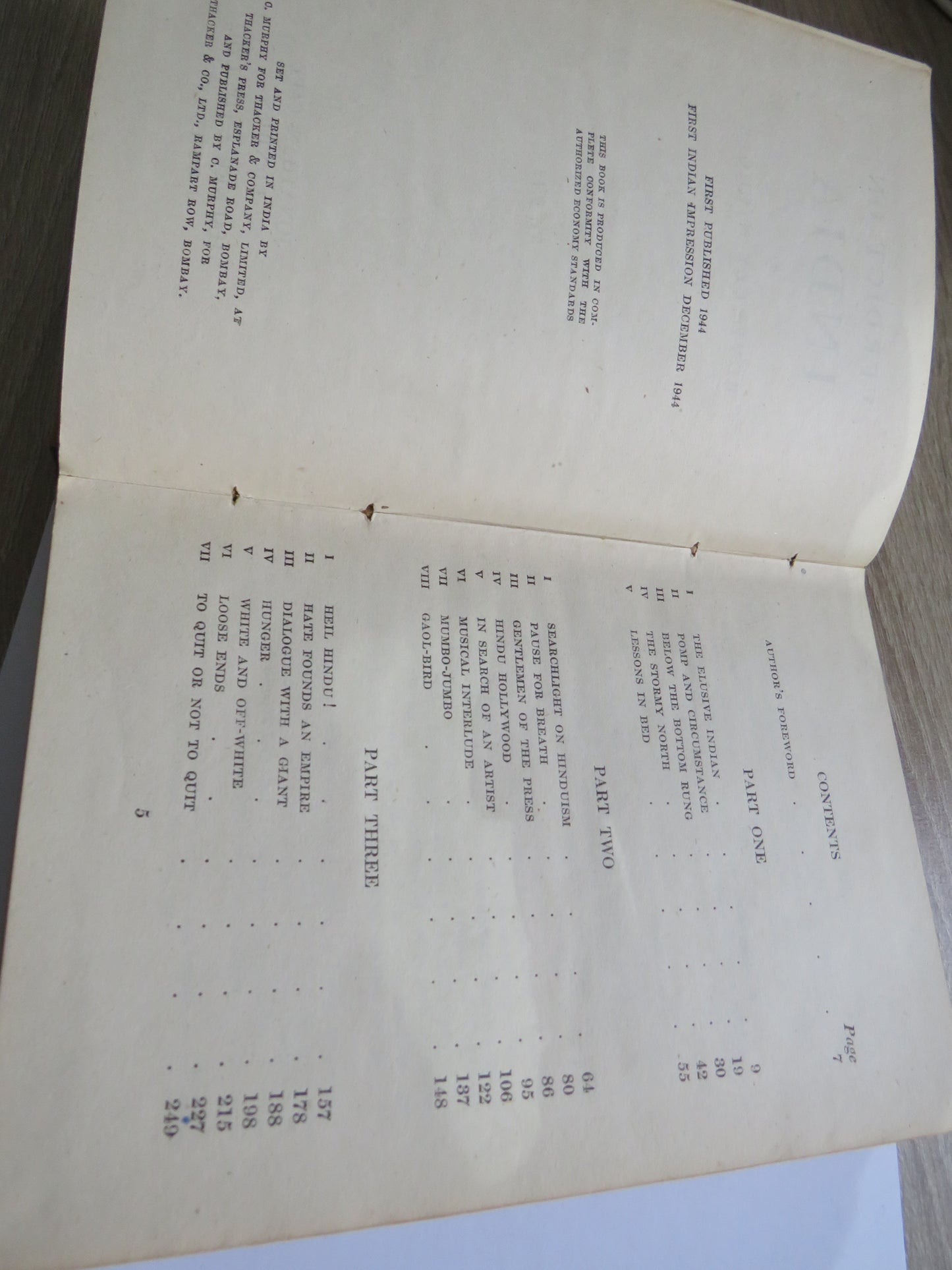 Verdict On India By Beverley Nichols 1944