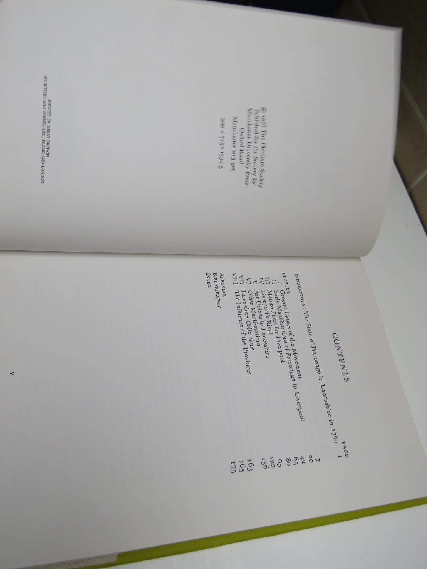The Encouragement of the Fine Arts In Lancashire 1760-1860 By C.P Darccy 1976