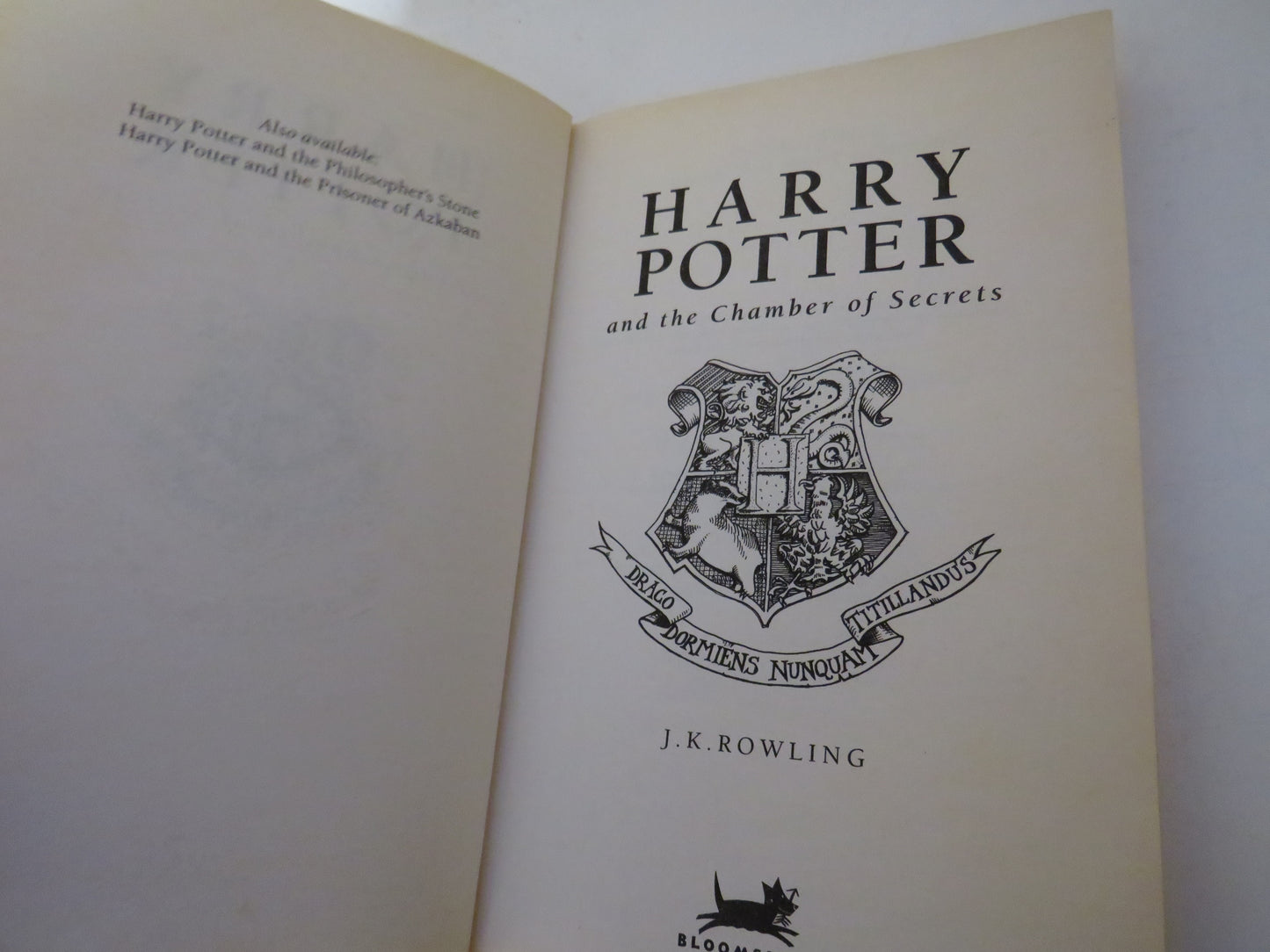 Harry Potter and The Chamber of Secrets By J.K. Rowling 1998