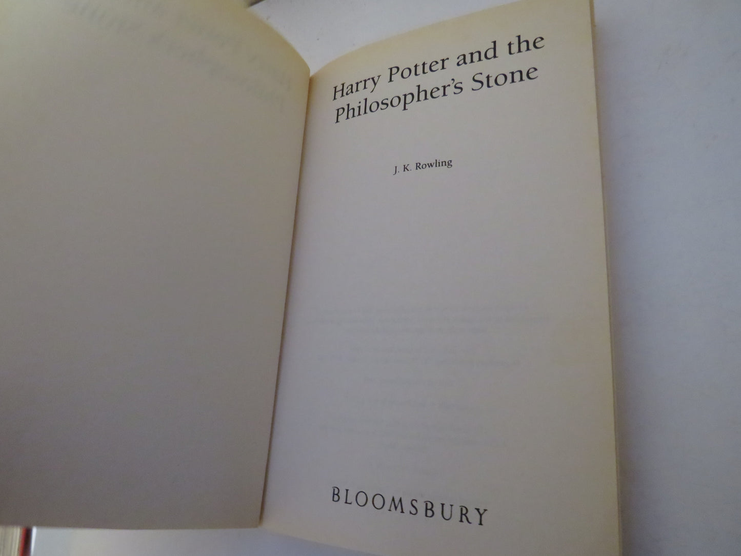 Harry Potter and The Philosopher's Stone By J.K. Rowling 1998