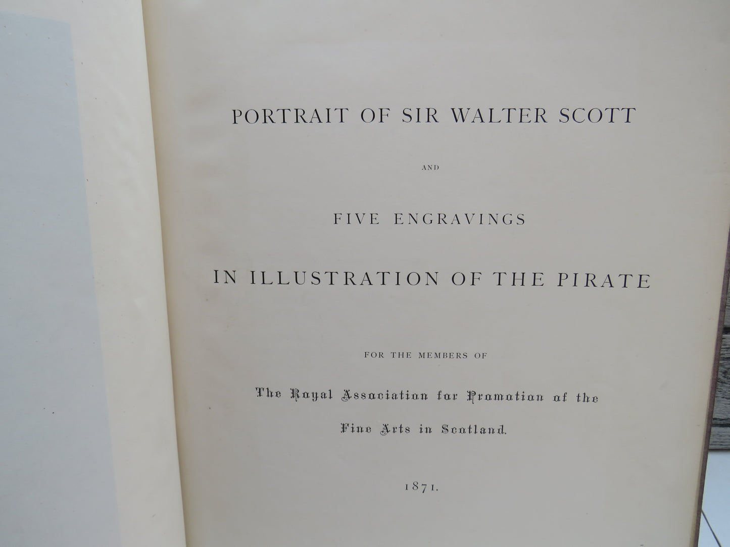 Portrait of Sir Walter Scott and Five Engravings in Illustration of the Pirate, 1871