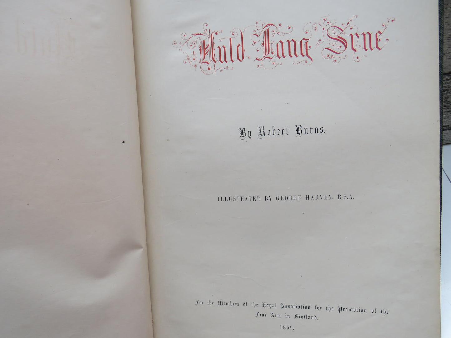 Auld Lang Syne by Robert Burns, Illustrated by George Harvey, 1859