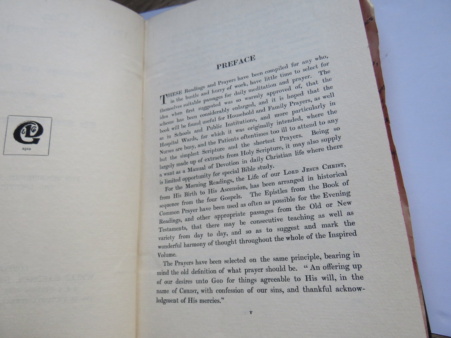 Day By Day We Worship Thee Readings and Prayers From Holy Scripture and The Book of Common Prayer 1910