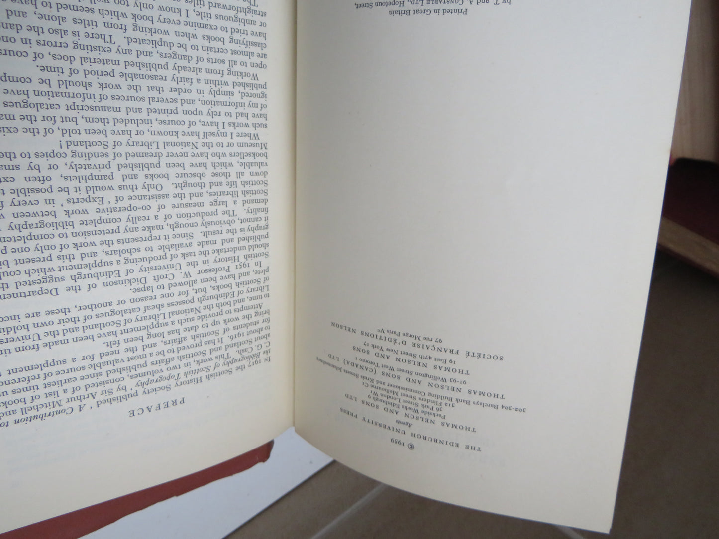 Bibliography Of Works Relating To Scotland 1916-1950 By P.D. Hancock 1959