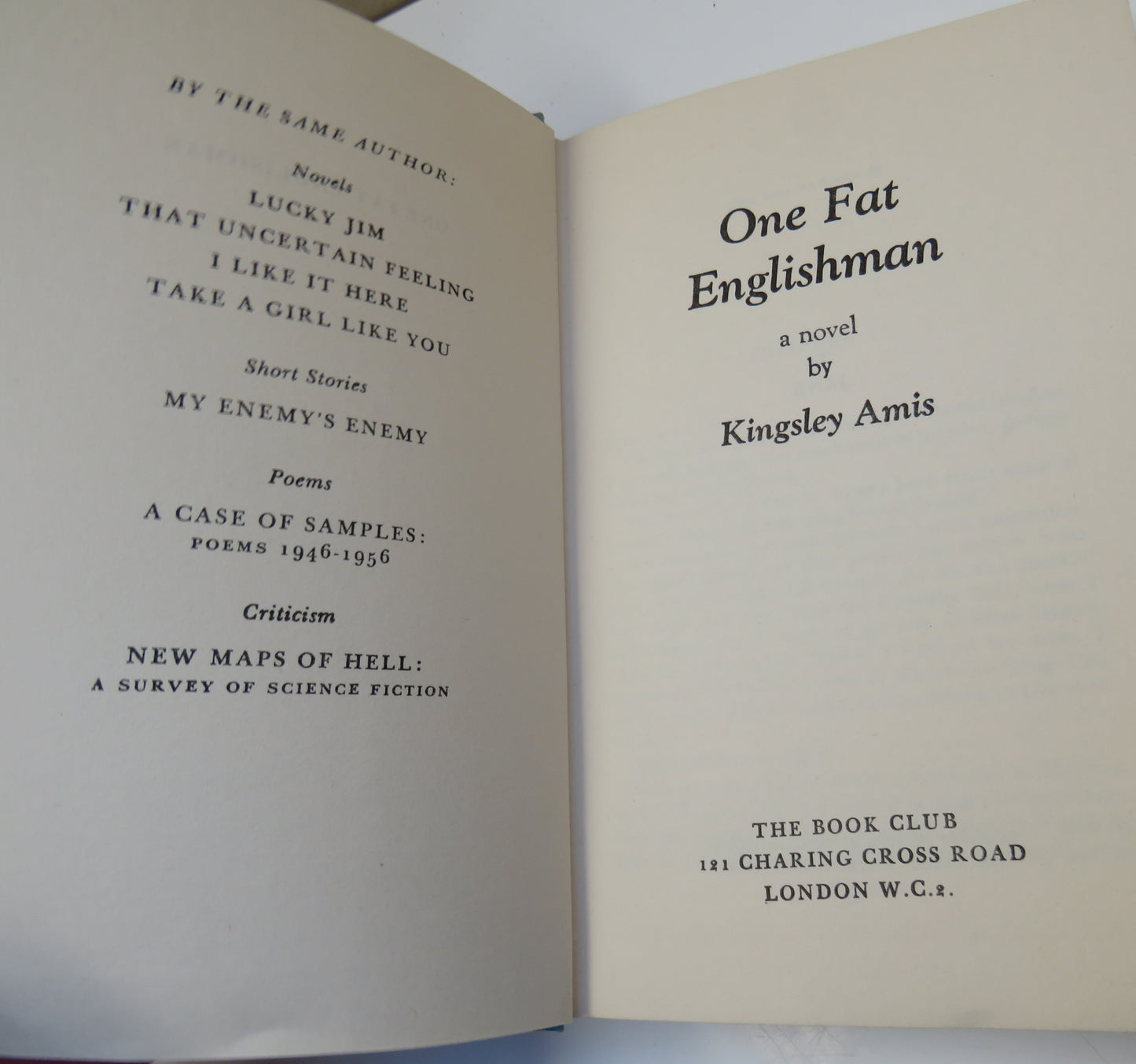 One Fat Englishman A Novel By Kingsley Amis 1963