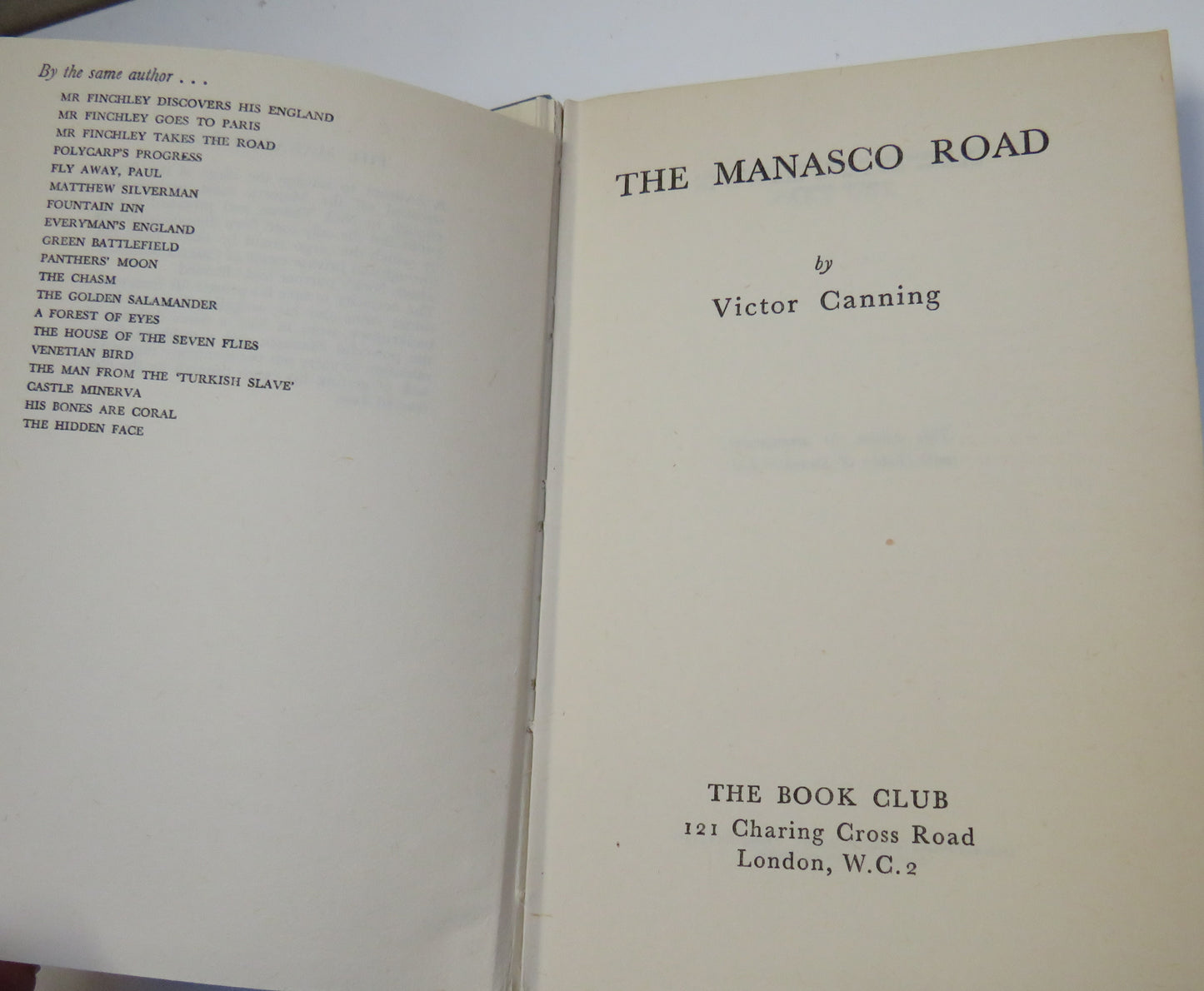 The Manasco Road By Victor Canning