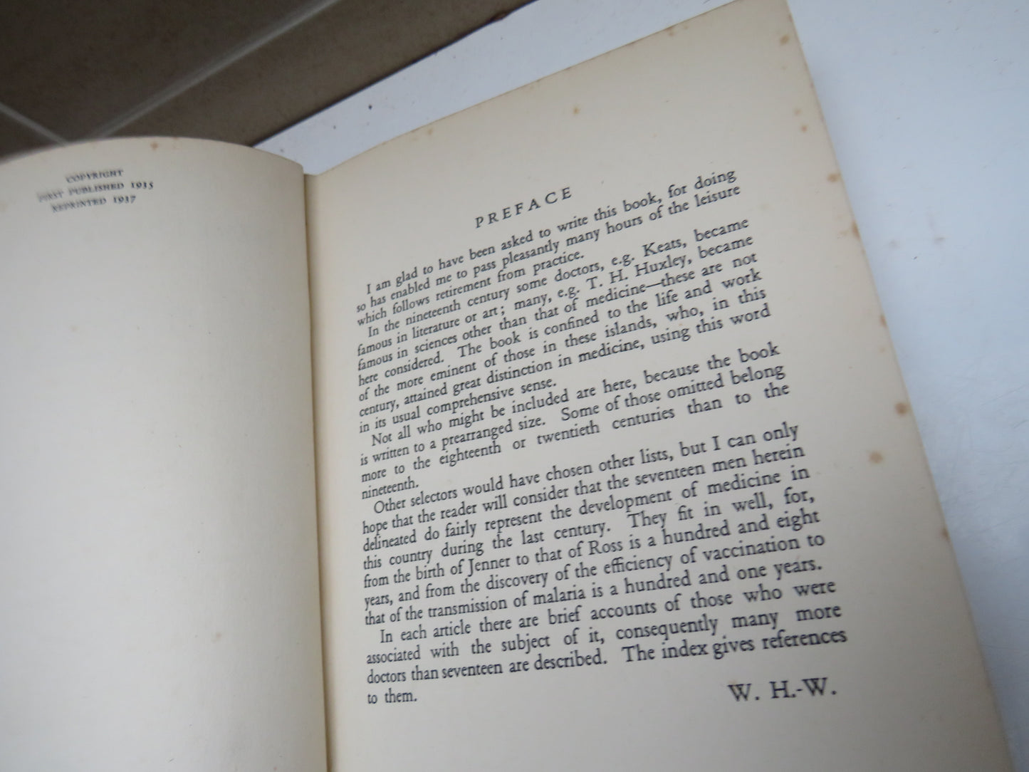 Great Doctors Of The Nineteenth Century By Sir William Hale-White 1937