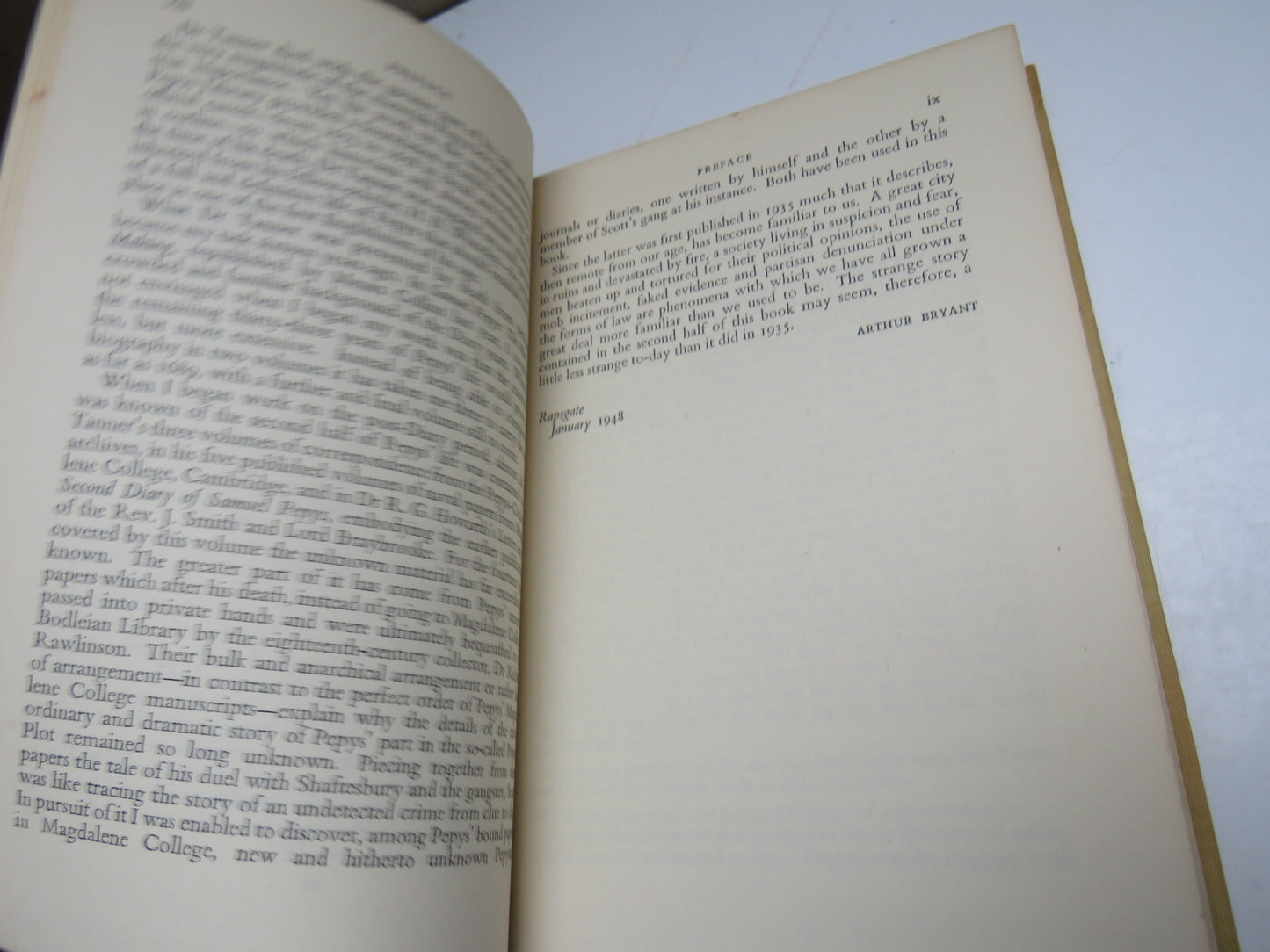 Samuel Pepys, The Years of Peril by Arthur Bryant, 1952