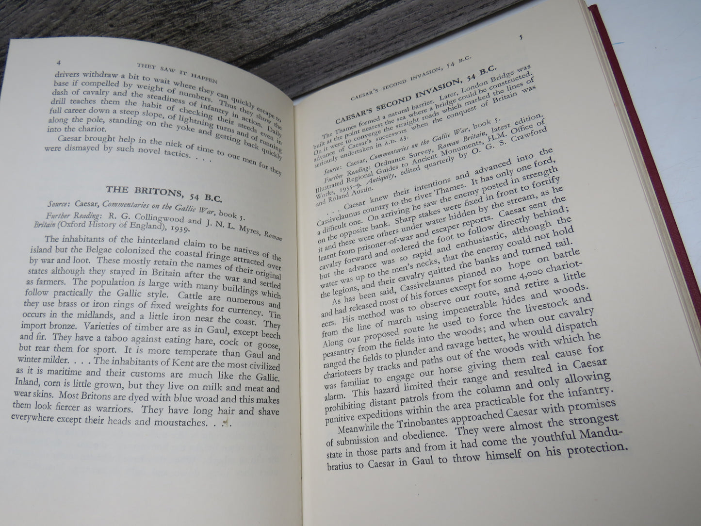 They Saw It Happen An Anthology Of Eye-Witness Accounts of Events In British History 55 B.C. - A.D. 1485 Compiled By W.O. Hassall 1959