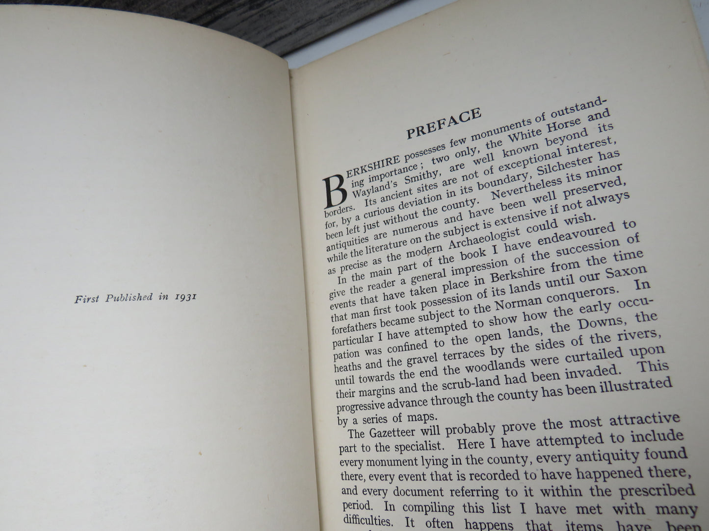 The Archaeology of Berkshire By Harold Peake 1931 1st Edition