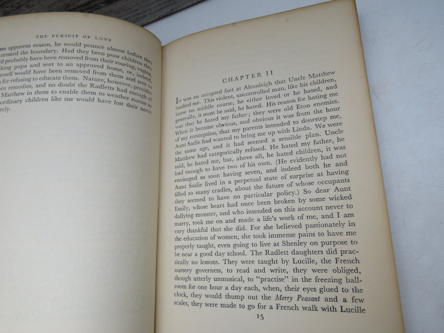 The Pursuit of Love A Novel By Nancy Mitford 1947