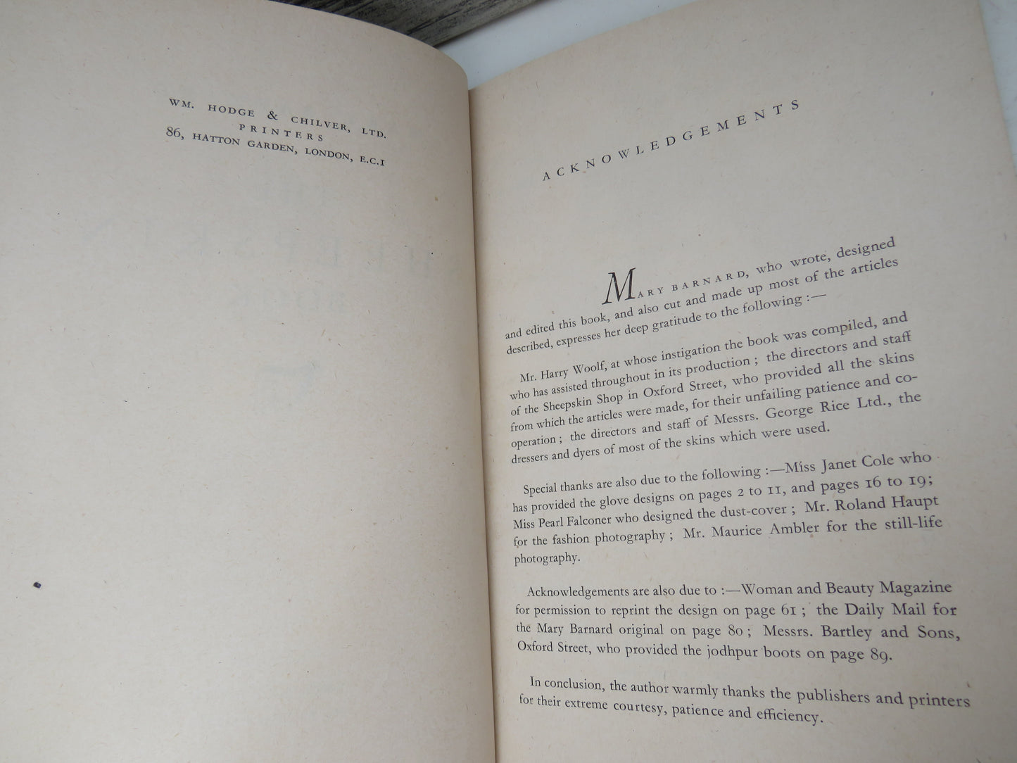 The Sheepskin Book By Mary Barnard