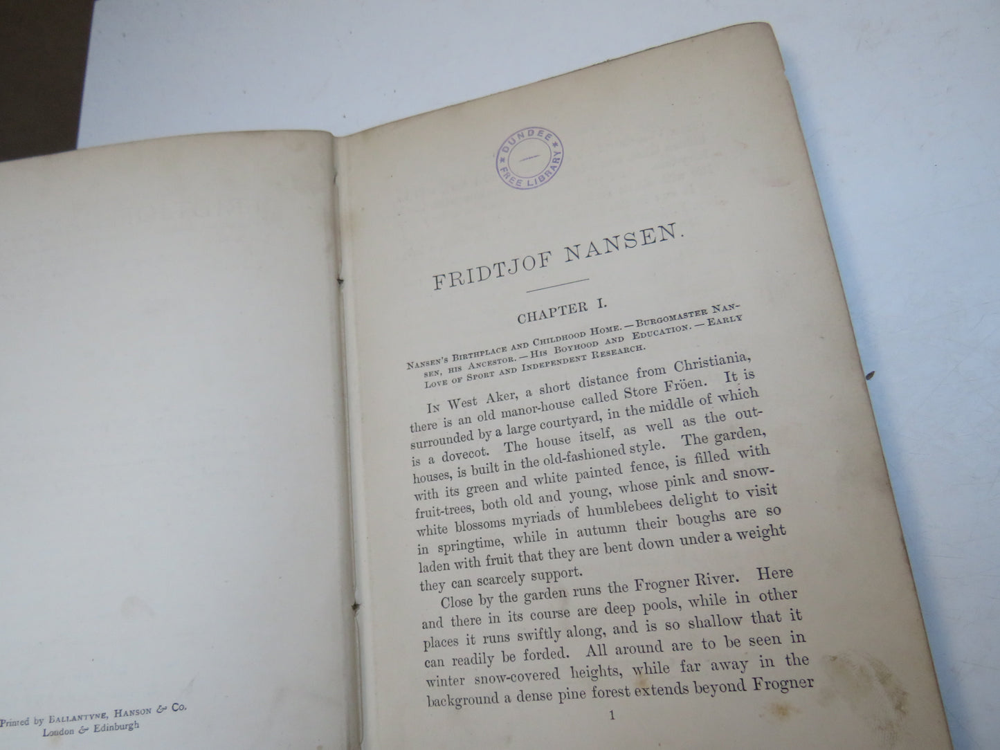 Fridtjof Nansen A Book For The Young By Jacob B. Bull 1898