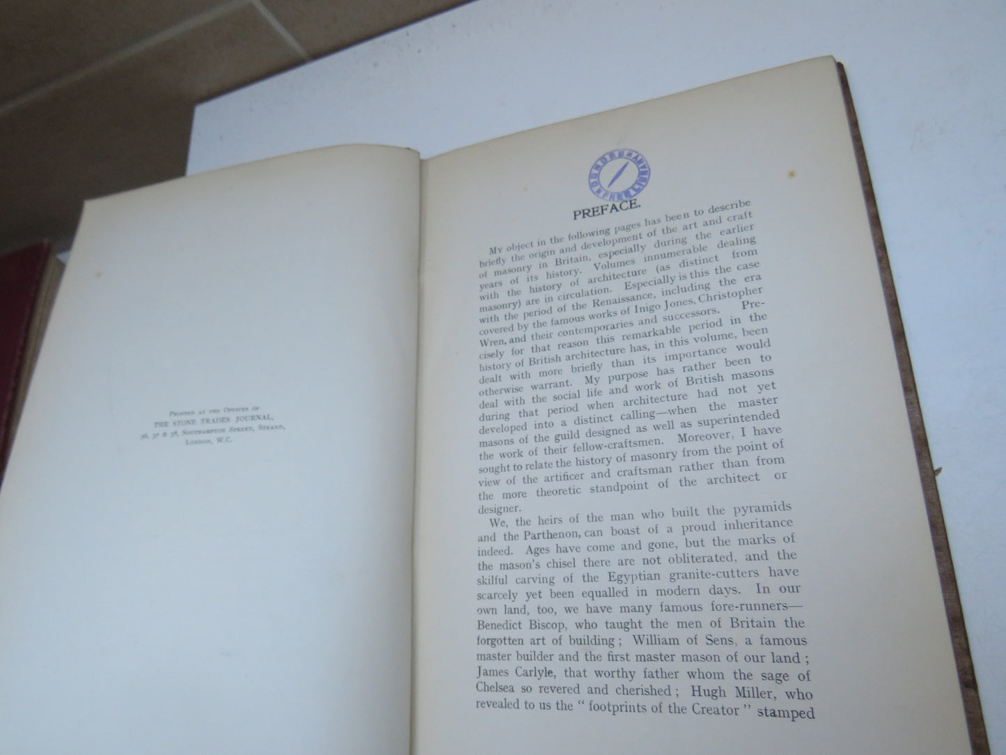 The Art of Masonry In Britain By William Diack 1904 The Stone Trades Journal