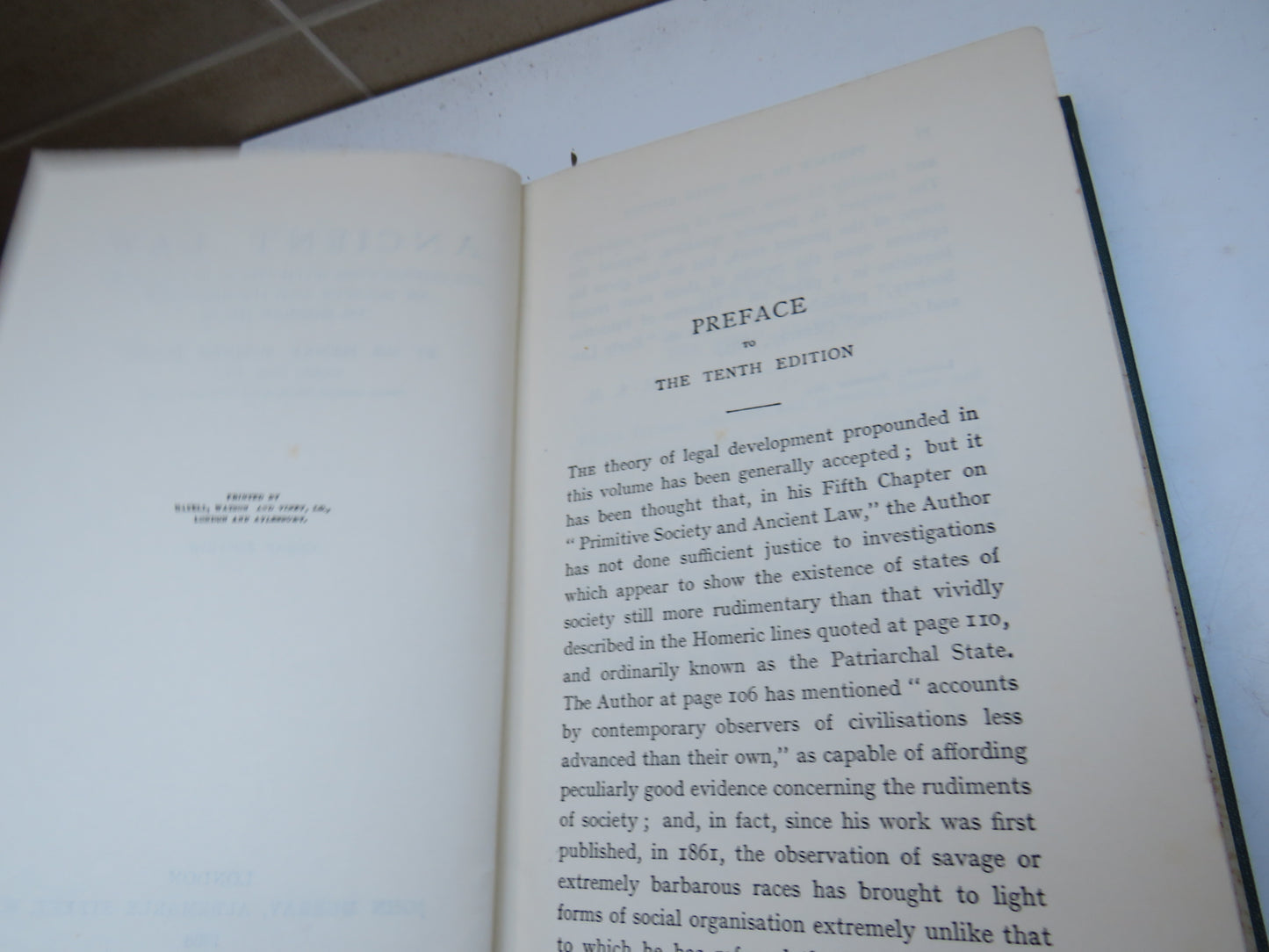Ancient Law Its Connection With The Early History of Society and Its Relation To Modern Ideas By Sir Henry Sumner Maine 1908