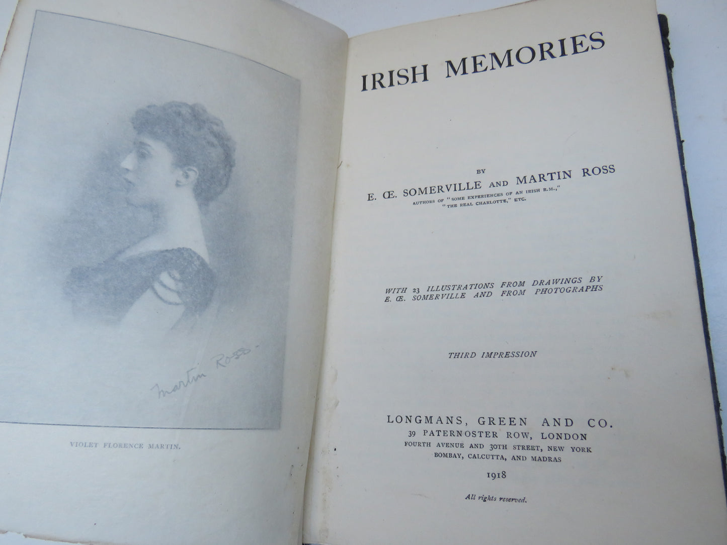 Irish Memories By E. OE. Somerville and Martin Ross 1918