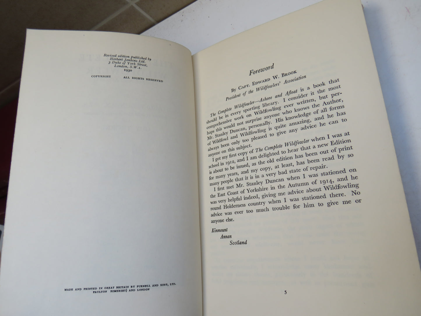 The Complete Wildflower (Ashore and Afloat) By Stanley Duncan and Guy Thorne 1950