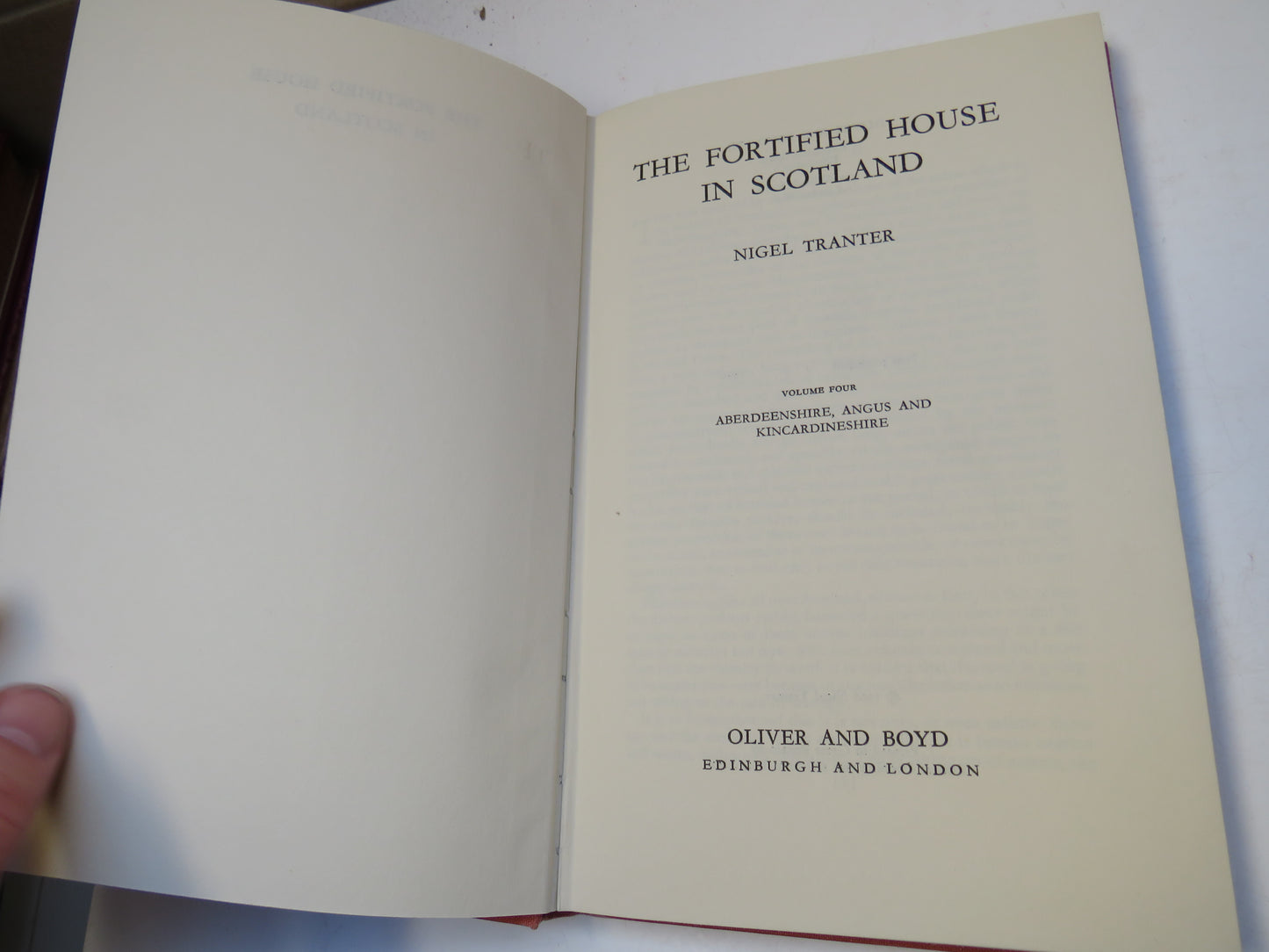 The Fortified House In Scotland By Nigel Tranter 1966 Volume 4 Aberdeenshire...