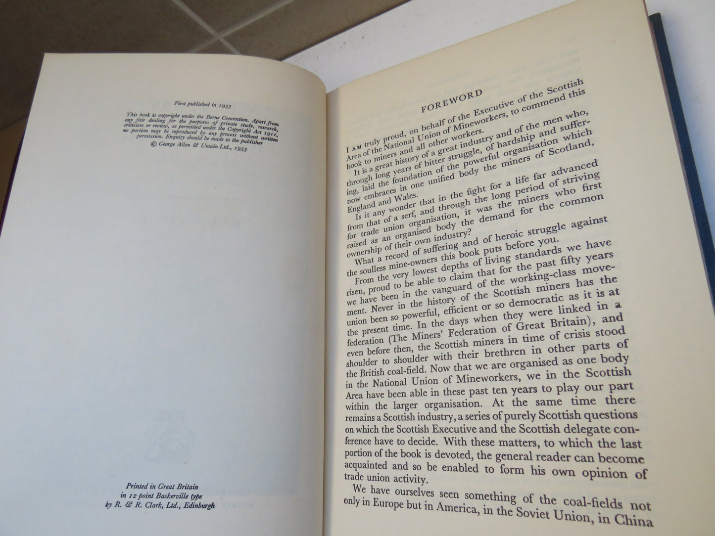 A History of The Scottish Miners From The Earliest Times By R. Page Arnot 1955 1st Edition