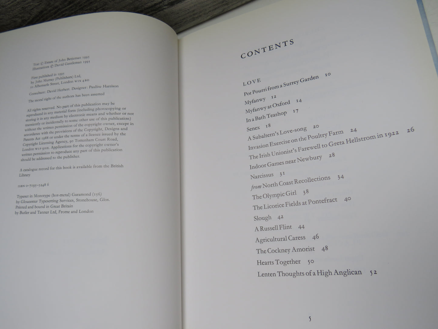 The Illustrated Poems of John Betjeman With Watercolours By David Gentleman 1995