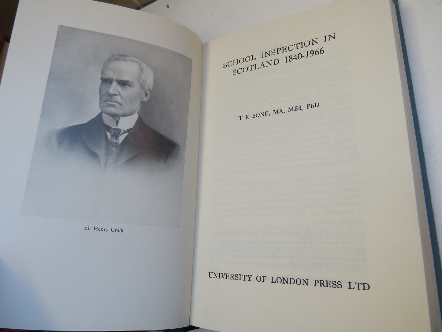 School Inspection In Scotland 1840-1966 By T. R. Bone 1968