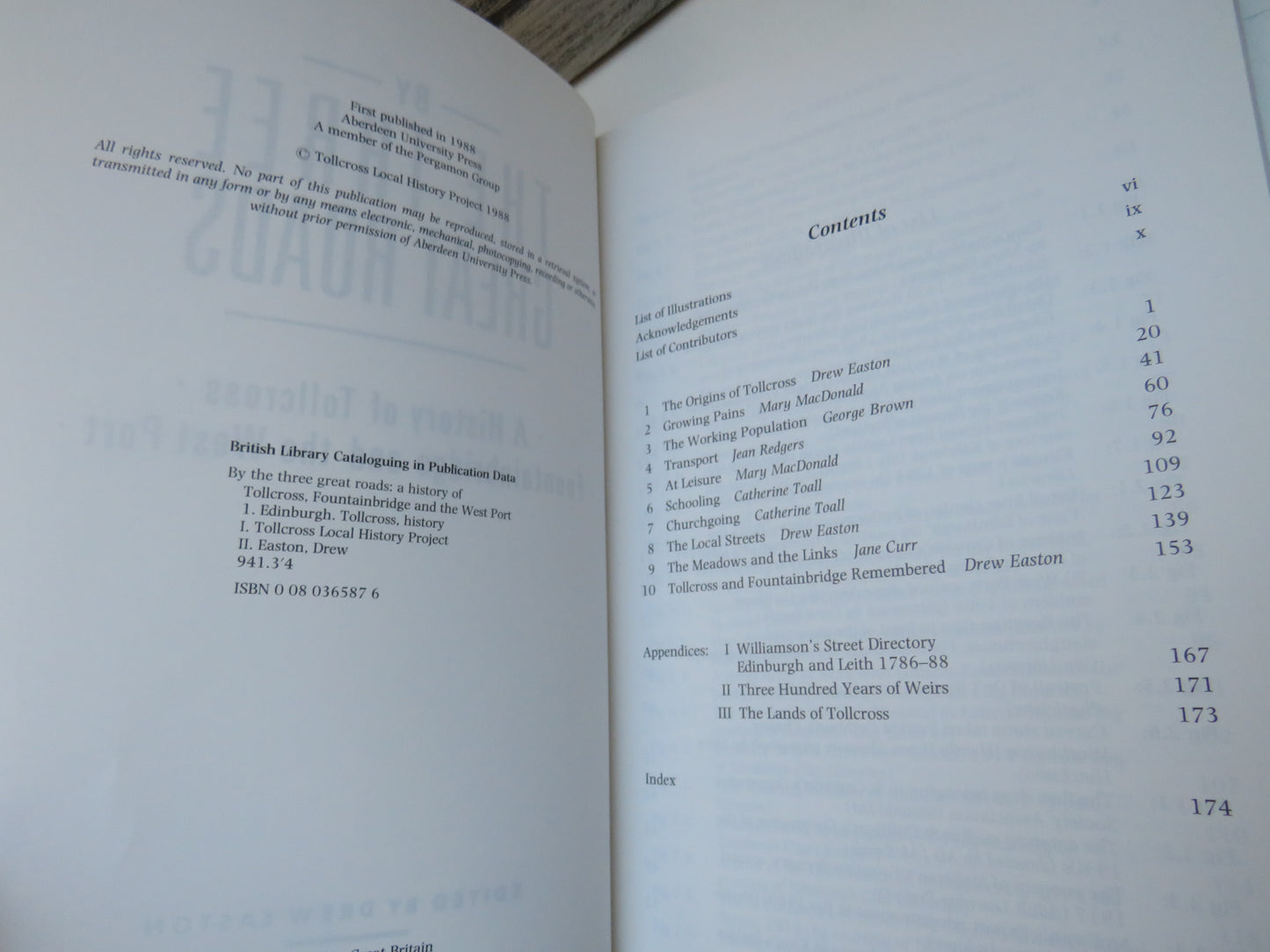 By The Three Great Roads A History of Tollcross Fountainbridge and The West Port 1988