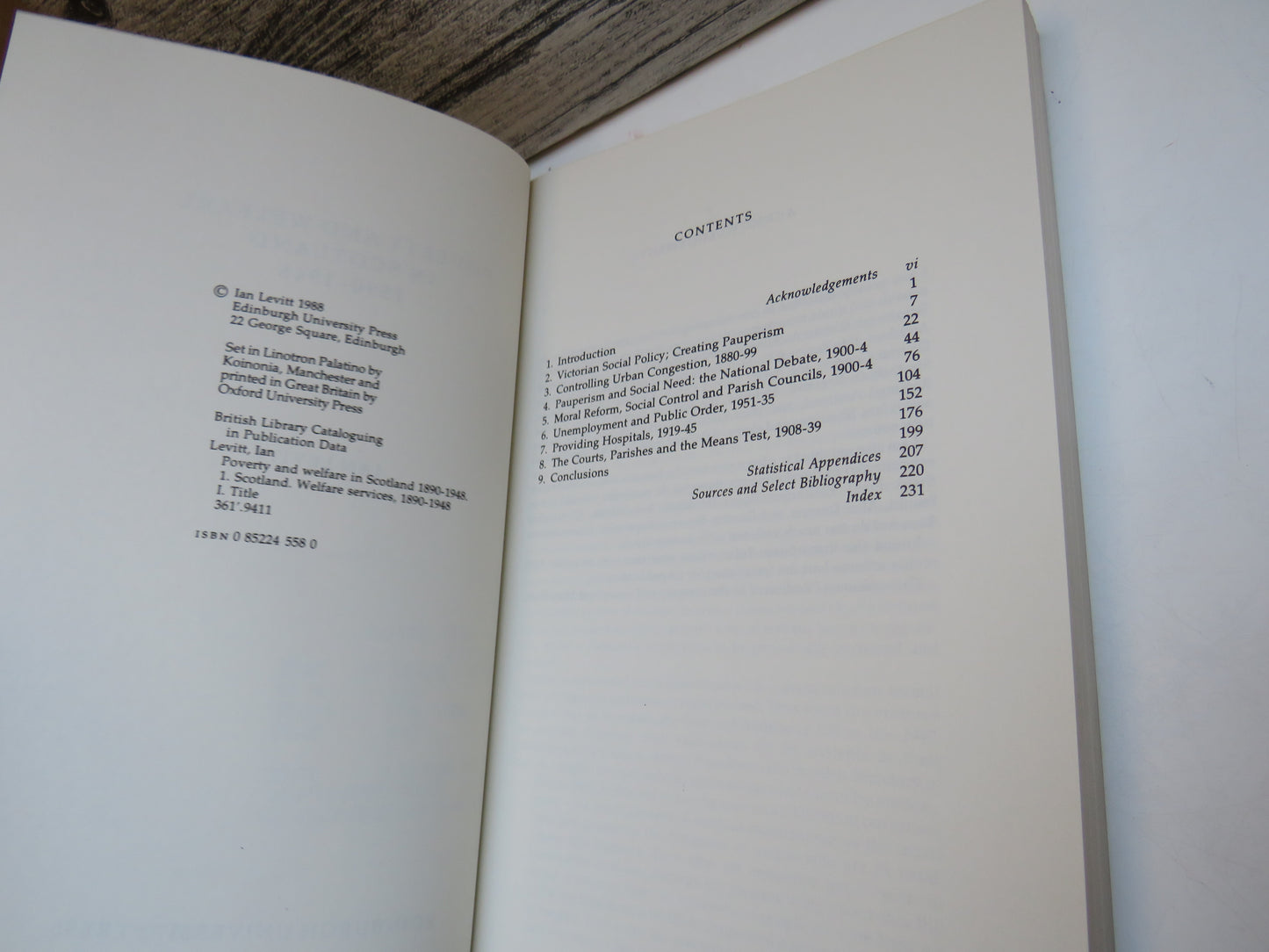 Poverty and Welfare In Scotland 1890-1948 By Ian Levitt 1988