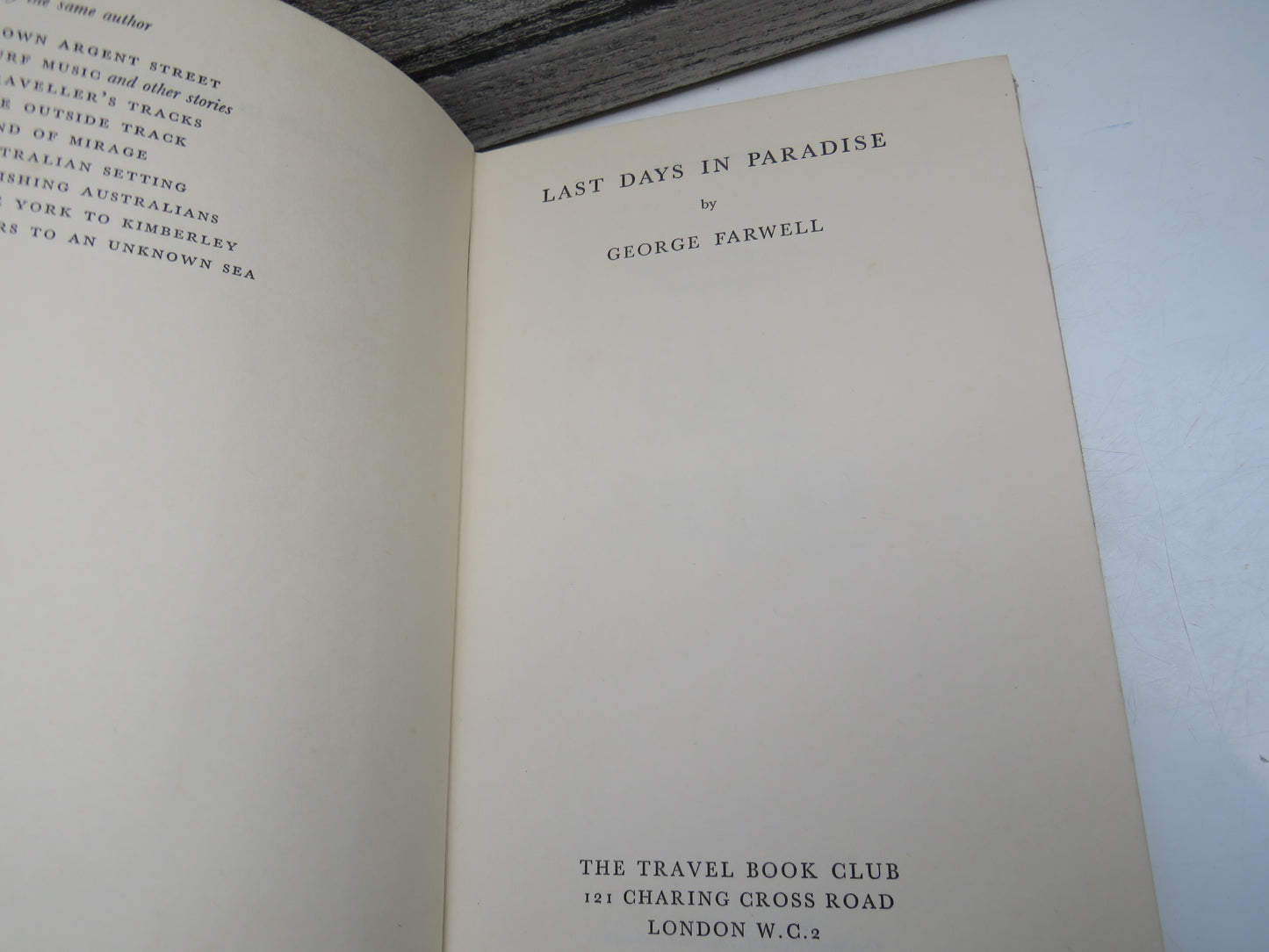 Last Days In Paradise BY George Farwell 1964