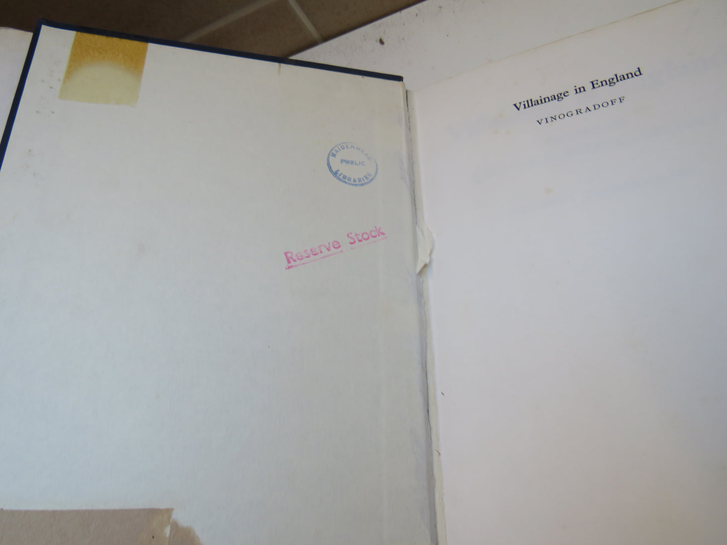Villainage In England Essays In English Mediaeval History By Sir Paul Vinogradoff 1968